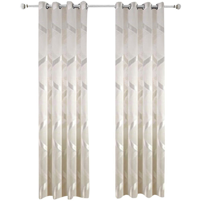 Anyhouz 200cm Curtains Plain White Modern Luxury Retro Style Texture for Living Room Bedroom Dining Fashion Decor