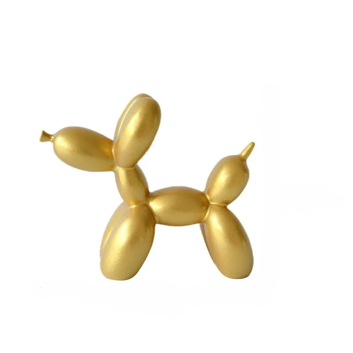 Anyhouz Home Figurine Nordic Balloon Dog Gold Small Resin for Living Room Desktop Decoration Accessories Gifts