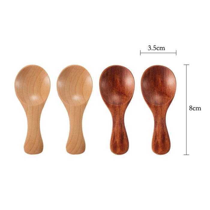 Anygleam Natural Wood 10 pcs Wooden Kitchen Spoon Kitchen Tableware