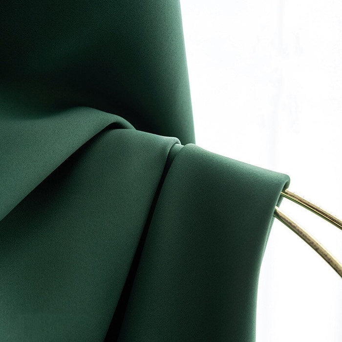 Anyhouz Curtain 100cm Dark Green Modern Blackout Curtains for Living Room Bedroom Window Treatments Sound Proof Curtains Drapes