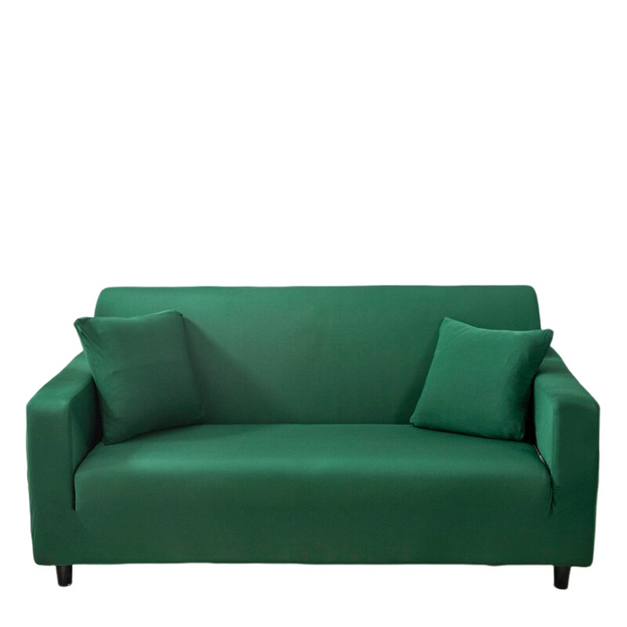 Anyhouz 4 Seater Sofa Cover Plain Green Style and Protection For Living Room Sofa Chair Elastic Stretchable Slipcover