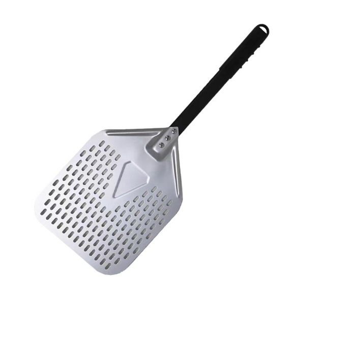 Anygleam Pizza Shovel 25cm X 66cm Silver for Perforated Peel with Metal Handle Oven Turning Baking Accessory