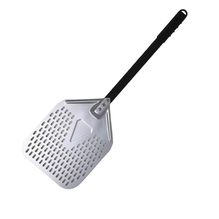 Anygleam Pizza Shovel 25cm X 81cm Silver for Perforated Peel with Metal Handle Oven Turning Baking Accessory