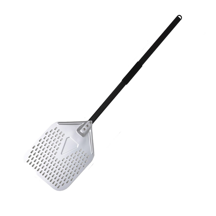 Anygleam Pizza Shovel 25cm X 106cm Silver for Perforated Peel with Metal Handle Oven Turning Baking Accessory