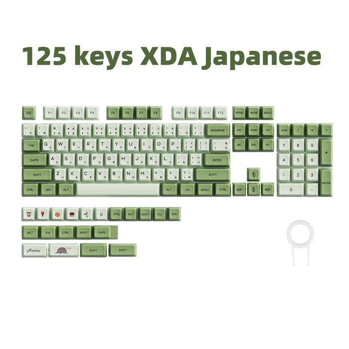 Anymob Keycap Keyboard Olive Green 124 Matcha Japanese Dye Submlimation Switch Bag Pack