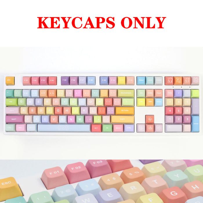 Anymob Keycap Keyboard Gummy Bears 133 Keys Colorful Mechanical Gaming DIY Dye Touch Clicks