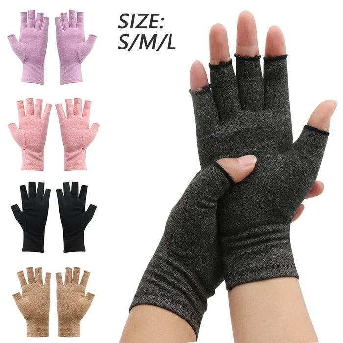 Anygloves Winter Gloves Skin Color Medium Anti Arthritis Therapy And Ache Pain Joint Relief Washable Cycling Mittens For Women Men