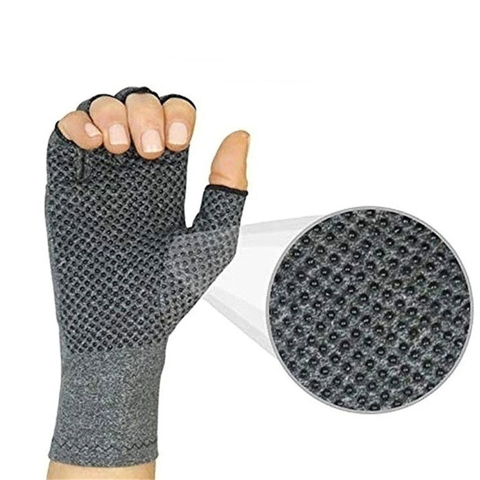 Anygloves Winter Gloves Gray Color Large Anti Arthritis Therapy And Ache Pain Joint Relief Washable Cycling Mittens For Women Men