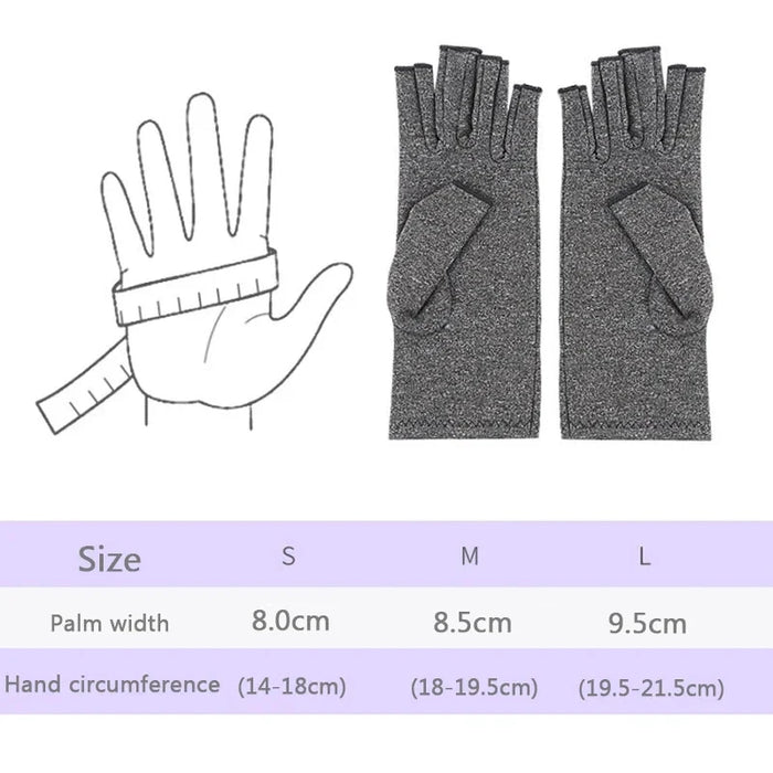 Anygloves Winter Gloves Skin Color Medium Anti Arthritis Therapy And Ache Pain Joint Relief Washable Cycling Mittens For Women Men