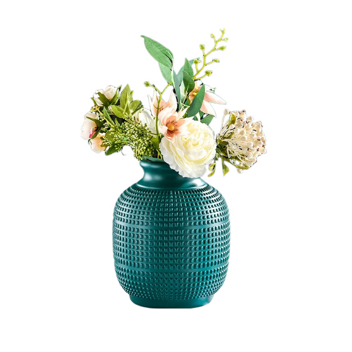 Anyhouz Flower Vase Blue Medium Nordic Plastic Pot Home Decor