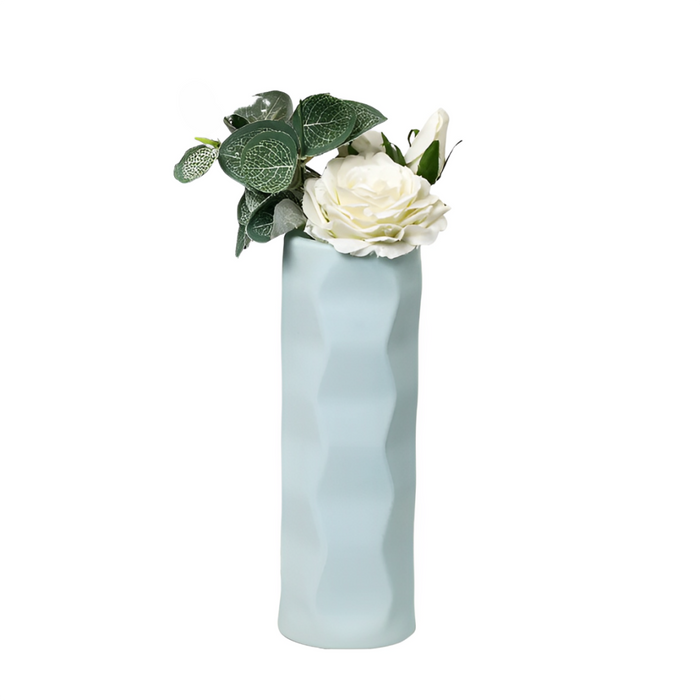 Anyhouz Flower Vase Sky Blue Small Nordic Plastic Table Centerpiece Decor