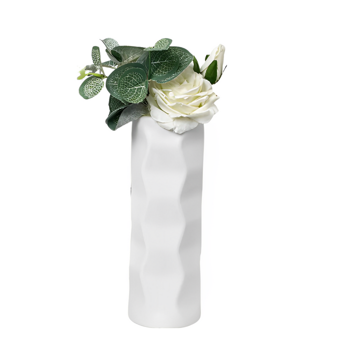 Anyhouz Flower Vase White Small Nordic Plastic Table Centerpiece Decor