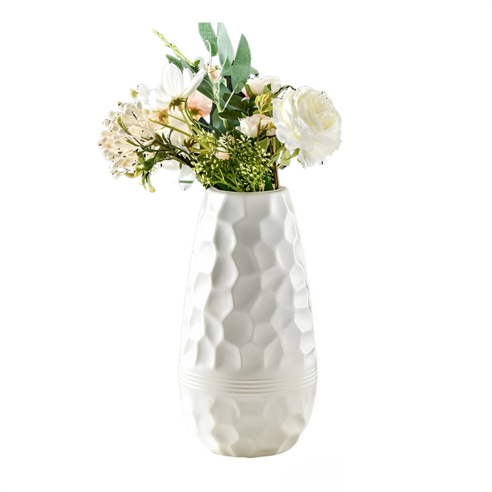 Anyhouz Flower Vase White Large Meteorite Nordic Style Table Decor