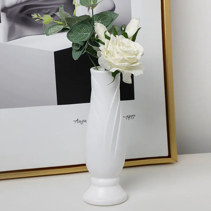 Anyhouz Flower Vase White Small Nordic Style Pot Living Room Decor