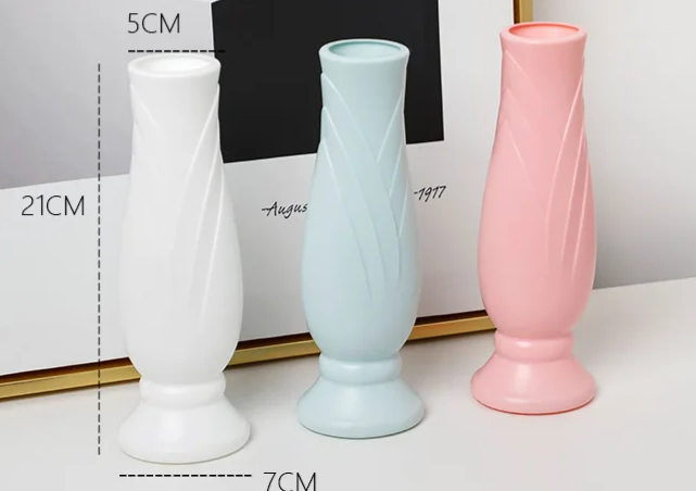 Anyhouz Flower Vase Pink Small Nordic Style Pot Living Room Decor