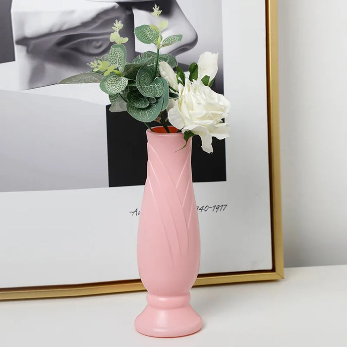 Anyhouz Flower Vase Pink Small Nordic Style Pot Living Room Decor