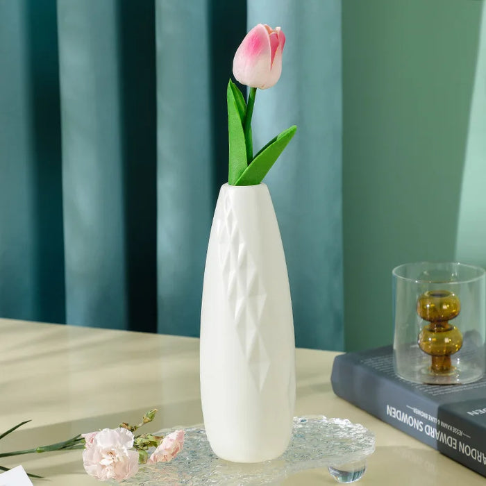 Anyhouz Flower Vase White Small Nordic Style Pot Table Decor