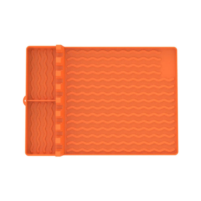 Anygleam Barbecue Grill Orange Griddle Mat Rack With Drip Pad