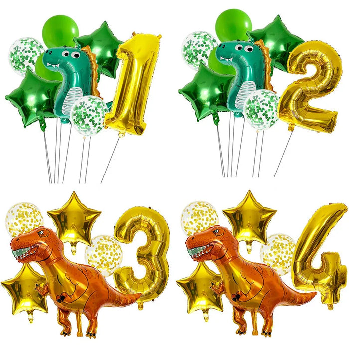 Anyparty Balloons Gold 32inch Number 1 Set Dinosaur Theme Party Decor