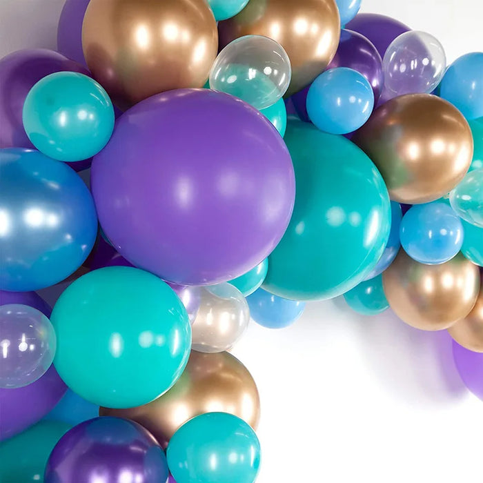 Anyparty Balloons Purple Blue 98Pcs Mermaid Theme Party Decor