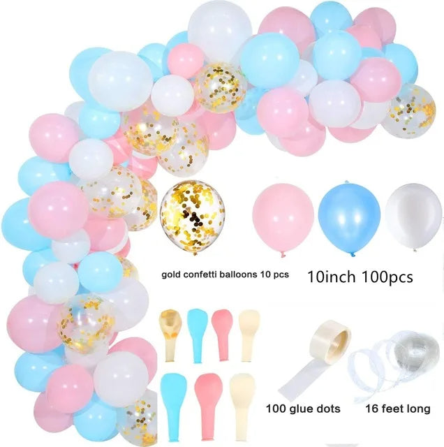 Anyparty Balloons Pink White Blue 110Pcs Garland Arch Party Decor