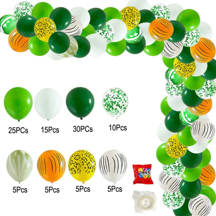 Anyparty Balloons Green Garland 100Pcs Jungle Theme Party Decor