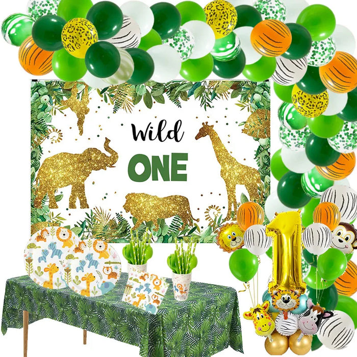 Anyparty Balloons Green Garland 100Pcs Jungle Theme Party Decor