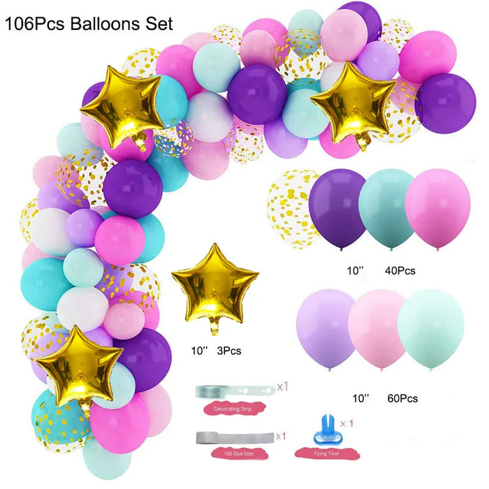 Anyparty Balloons 106Pcs Unicorn Theme Party Decor