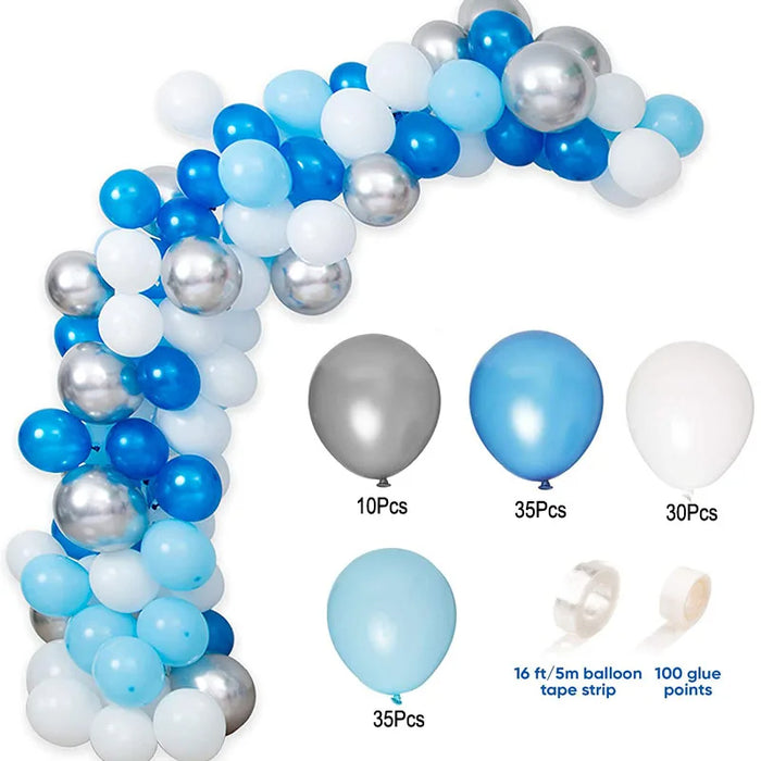 Anyparty Balloons Blue Silver 110Pcs Table Garland Arch Party Decor