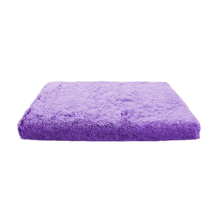 Anywags Pet Bed Purple Removable Calming Soft Plush Cushion Mat