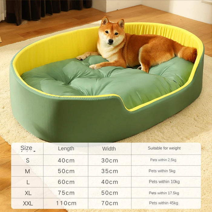 Anywags Pet Bed Apple Green Double Sided Dog Mat Kennel Soft Fleece Sofa