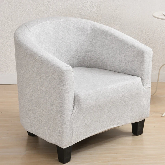 Anyhouz Chair Cover Light Gray Plain Dust Proof Tub Slipcover Home Decor