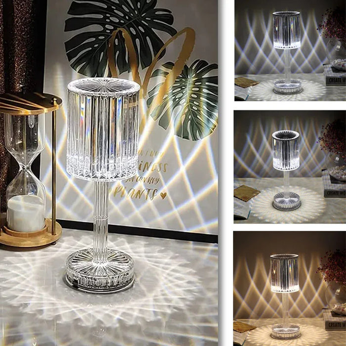 Anyhouz Table Lamp Crystal LED Touch USB Rechargeable Home Decor