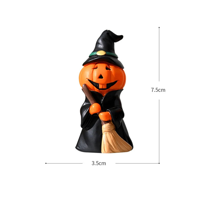 Anyhouz Halloween Pumpkin Doll Resin Ornaments Decoration