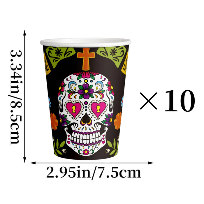 Anyparty Disposable Paper Cups 10Pcs Halloween Party Tableware