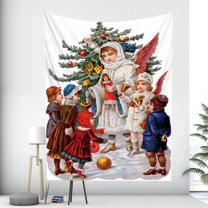 Anyhouz Tapestry Guardian Angel Christmas Bohemian Wall Art Home Decoration