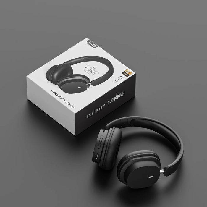 Anymob Headphone Black Bluetooth SY T2 Noise Reduction Wireless Microphone Headset