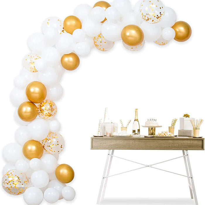 Anyparty Balloons White Gold 110Pcs Garland Arch Party Decor