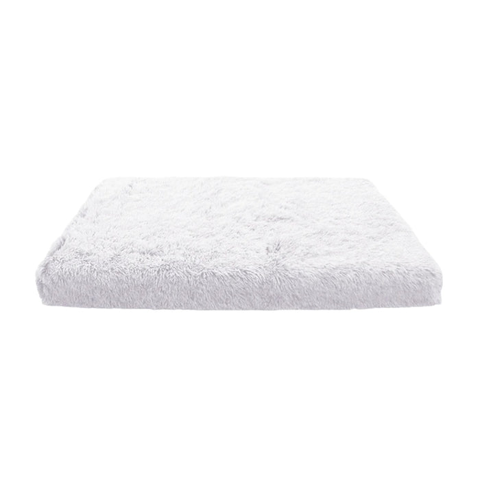 Anywags Pet Bed White Removable Calming Soft Plush Cushion Mat