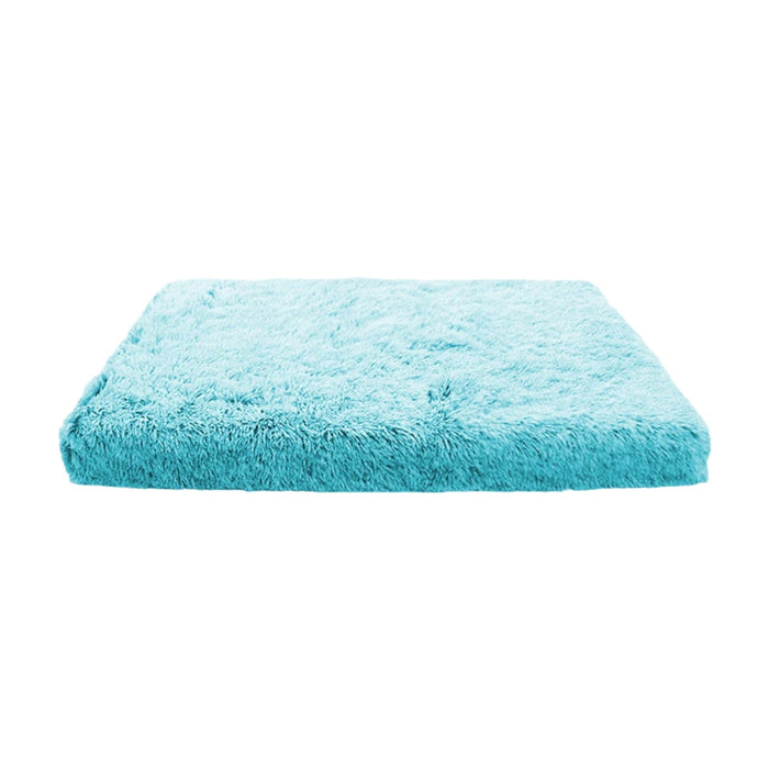 Anywags Pet Bed Emerald Green Removable Calming Soft Plush Cushion Mat