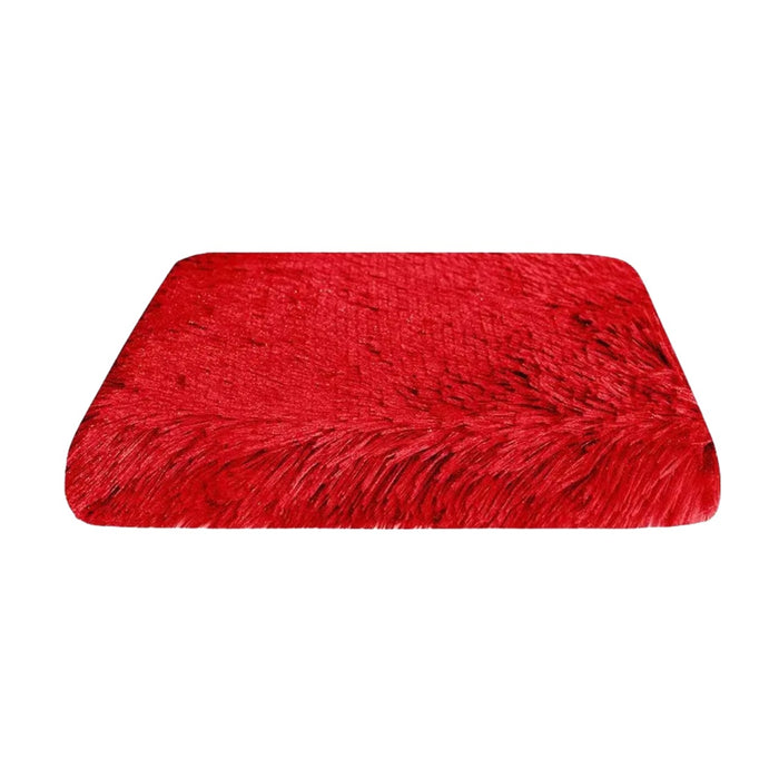 Anywags Pet Bed Red Removable Calming Soft Plush Cushion Mat