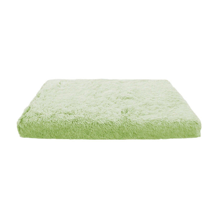 Anywags Pet Bed Light Green Removable Calming Soft Plush Cushion Mat