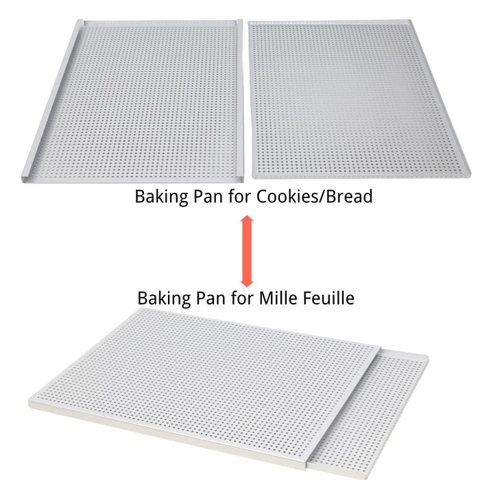 Anygleam Baking Tray Black Rectangular Perforated Oven Pastry Sheet Pan With Hole