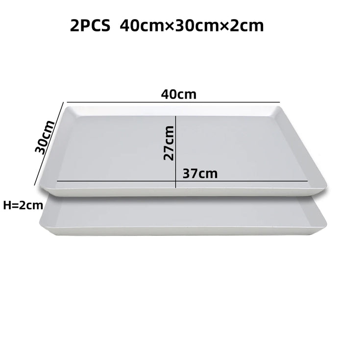 Anygleam Baking Tray 2Pcs Rectangular Oven Pastry Sheet Pan