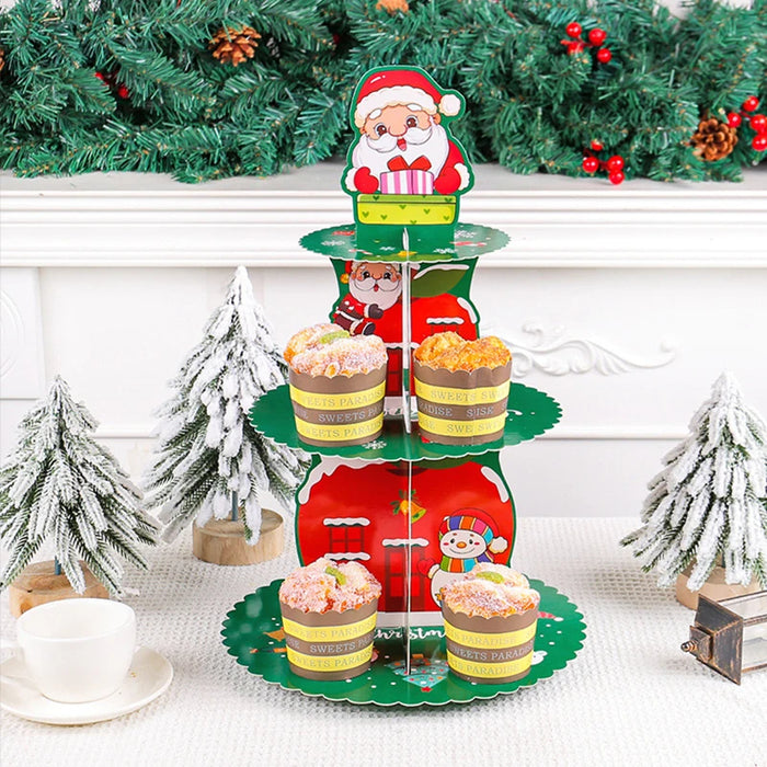 Anyparty Cupcake Stand 3D Multi Layer Holiday Party Dessert Table Rack