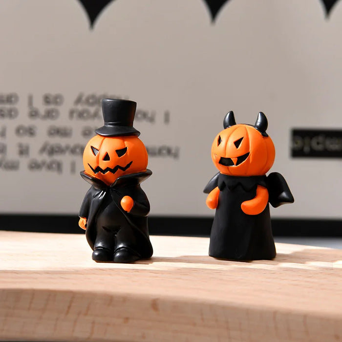 Anyhouz Halloween Pumpkin Doll Resin Ornaments Decoration