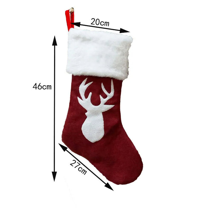 Anyhouz Christmas Stockings Hanging Socks Gift Candy Bag Decorations