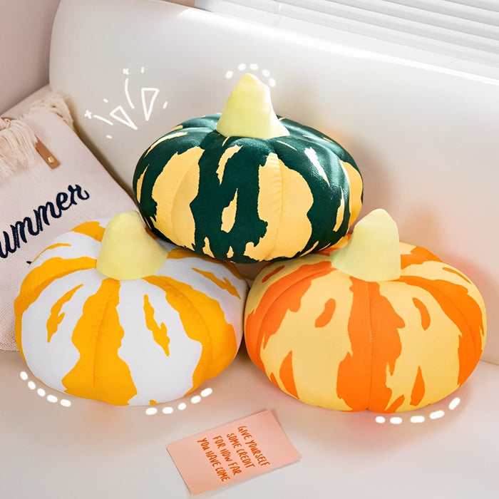 Anyhouz Throw Pillow Yellow Orange Pumpkin Cotton Plush Decorative Home Cushion