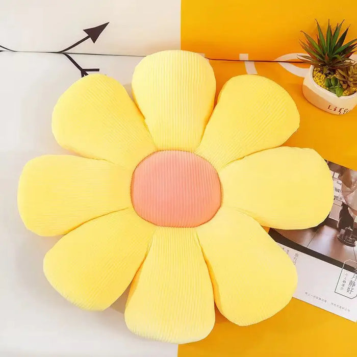 Anyhouz Throw Pillow Yellow Daisy Flower Couch Decorative Cushion