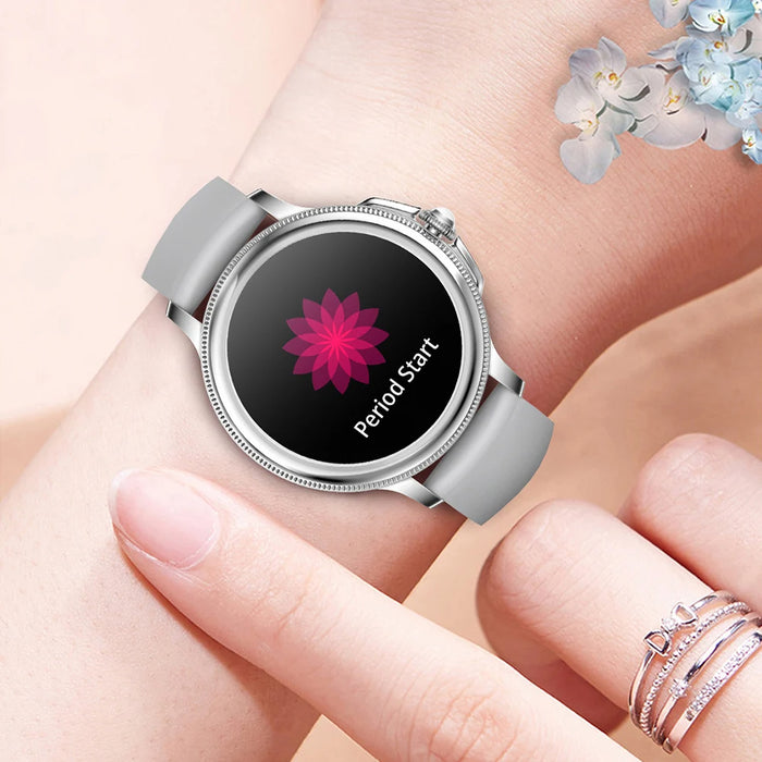 Anyco Smartwatch Milanese Loop Band Waterproof With 1Pc Free Silica Gel Band Bluetooth Health Monitor For Women